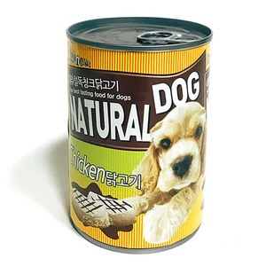 내츄럴독 원형캔 닭고기 400g